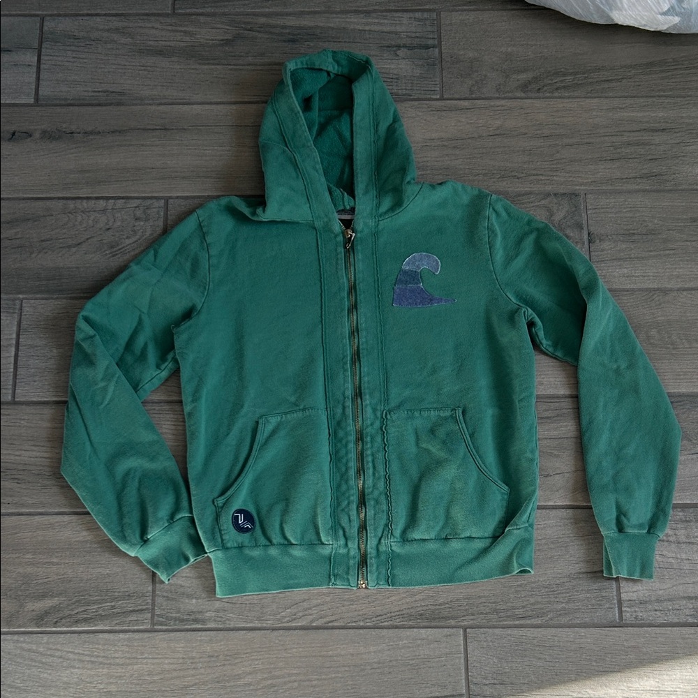 Wave Logo Green Women's Hoodie